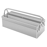 2-lagiger Multifunktions-Werkzeugorganizer Werkzeug-Organizer Werkzeugkasten abschließbar Organizer Aufbewahrungsbox Profi Werkzeugkoffer für Kleinteile und Werkzeug 53.5 * 20 * 16cm