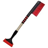 Auto-Eiskratzer, 60–78 cm, tragbar, dehnbar, verstellbar, Eiskratzer für die Windschutzscheibe von Autos mit rutschfestem Schaumstoffgriff und Borsten für Autos, LKWs und SUVs