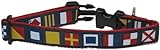 Preston Strapazierfähiges, verstellbares Hundehalsband oder Hundeleine, ideale Hundehalsbänder und Leinen in verschiedenen Größen für alle Hunde, nautische Flagge (großes Halsband, 3,2 cm)