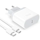 Anigaduo Ladekabel for iPhone - 25W USB C Ladegerät for iPhone 14/14 Plus/14 Pro/14 Pro Max/13 12 11 SE, Schnellladegerät und 2M Schnellladekabel Stecker Netzteil Power Adapter Ladestecker Netzstecker