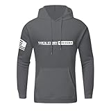 Kapuzenpullover Herren Oversized Pullover Herren Lauschig Langarm Pullover Kordelzug Stretch Kapuze Wintern mit Prin Sweatshirt Herren Sportlich Baumwolle Mode Raglan Dunkelgrau 4XL