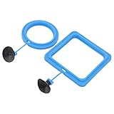 Fischfutterautomaten, Autofischfutterheime Aquarium Fisch Floating Food Feeder Aquarium Feeder mit Starker Saugbecher für Guppy, Betta, Goldfisch