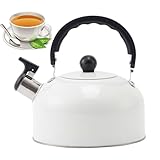 Tragbarer Flötenkessel – Pfeifender Teekessel, lebensmittelechte Herdplatte, 18 x 18 x 20 cm, hitzebeständiges Wasser mit Anti-Verbrühungs-Griff, heißes Wasser schnell zu kochen