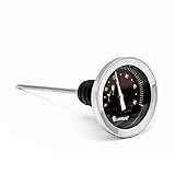 Lantelme Weinthermometer aus Edelstahl für Weinflaschen mit Flaschenverschluss | Analog Thermometer Weintemperaturmessung für Wein Sekt Cocktails | Spülmaschinengeeignet, Geschenkidee für Genießer