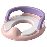 Töpfchentrainingstoilette – Kleinkind-Töpfchentrainingssitz, Kinder-Töpfchentrainingspad | Griffe Töpfchensitze mit weichem Kissen, rutschfester Toilettensitz für Kinder, Mädchen, Jungen (36 x 35 x 10