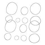 Sewroro 2 Packungen Gummiriemen für Kassettenrekorder Quadratisch Antriebsriemen für Recorder Reparatur und Wartung Kompatibel mit Plattenspieler und Kassettendeck