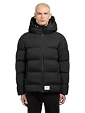 khujo Herren Winterjacke warme Steppjacke mit großer Kapuze Silas2-YM Black Gr. S