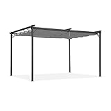 Grindi - Garten Pergola Pavillon Terrassendach mit einstellbarem Stoffdach - Irda I 2,9x2,9m - wasserdichtes & stabiles Sonnenschutz für Terrasse und Freistehender, Carport, Grillpavillon, Markise