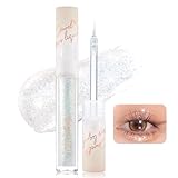 Erinde Glitter Liquid Lidschatten, Flüssiger Eyeshadow & Eyeliner 2 in 1, Metallic Glitzer Koreanisch Kosmetik, Shimmer Augen Highlight Makeup, Diamond Mascara Eye Shadow