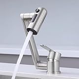 Vorfenster Küchenarmatur Armatur Küche Klappbar Edelstahl Wasserhahn Küche-Gebürstet