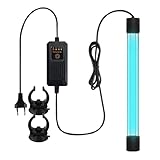 13W Aquarium UV Sterilisator Licht mit Timer, UV-Tauchleuchte, Bakterien Tötung Lampe für Unterwasser-Sterilisation Algenentfernung Desodorierung, für Wasser Aquarien, Gartenteich, Fishbowl