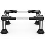 DEWEL 4 Füße Kühlschranksockel,podest für waschmaschine und trockner,Waschmaschinen Untergestell,Bärenlast 300kg,Geeignet für Kühlschränke,Waschmaschinen(Breite:30-60cm/Höhe 12cm-15cm)