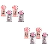 TEHAUX 2 Sätze Süße Kawaii Schulsachen Anspitzer Süße Manuelle Schreibwaren Pfote Dosenspitzer Rollschärfer Manueller Bleistiftspitzer Schüler Metall 4 Stücke * 2