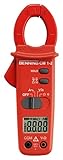 Benning CM 1-2 Digital- Stromzangen-Multimeter (Anzeige digital, Strommessbereich/AC 0.1 A - 400 A, 3 ½-stellige LCD-Anzeige (2000 Punkte, Zangenöffnung 30 mm, Durchgangsprüfung 20 Ohm) 44062, Rot, Schwarz