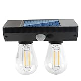 Solar Außenleuchten - Wasserdichte Solar-Lampen Für Garten Terrasse & - Helle Beleuchtung Mit Bewegungsmelder Für Hof Garage Vorgarten & Außenbereich