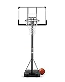 Basketballkorb Transportable Basketballständer mit Rädern Basketballanlage Höhenverstellbar 228-304cm für Indoor Outdoor