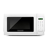 Black+Decker BXMZ701E - digitale Mikrowelle mit 20l Volumen und 700W Mikrowellenleistung, 10 Leistungsstufen. Auftaufunktion. Automatikprogramm mit 6 Rezepten. Weiß