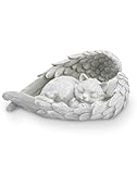 NETONDA Katze Engel Gedenkstein Grabstein Katze für draußen Tiergrabstein Polyresin Katzenfigur Garten wunderschönes Andenken Zuhause Grabschmuck Deko (Katze)