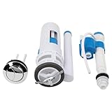 Desiumite Weißes Dual-Flush WC-Spülkasten-Set für integrierte Toiletten - Wassersparendes Drucktasten-Spülsystem mit einstellbarer Drainage & leisem Betrieb