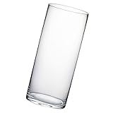 GLEAVI Klarer Glaszylinder Vase Blumenvase für Zuhause Büro und Hochzeitsdekoration Transparent Vielseitige Pflanzbehälter für Frische und Getrocknete Blumen