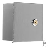 VILLFUL Edelstahl Steckdosen Schutzbox Wetterfest Kindersicher Spritzwassergeschützt für Haus Büro Ev Ladestation Schalterabdeckung Sicherheitsgehäuse mit Bohrmontage