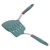 GRIRIW 2 Stück Non-stick Silikon Pfannenwender Breiter Schlitze Spatel Hitzebeständig Flexibler Küchenhelfer für Omelett Pfannkuchen Fisch und Steak Kratzschonend für