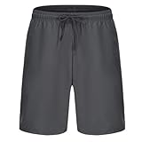 OLIns Men's Breathable Athletic Running Shorts Quick Dry Workout Gym Basketball Hiking (Gray,4XL)