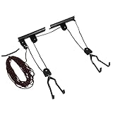 BESTYASH Fahrradlift Deckenhalterung Tragkraft Fahrradaufhänger Wandmontage für Mountain und Citybikes Schnelle Montage Robustes Towing System für Garage Indoor Fahrradzubehör