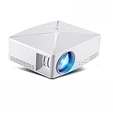 LED HD Mini Projektor WiFi Portable USB VGA AV HDMI Home Theater Projektor (Color : C80UP-White-FS Size : 19 * 16 * 7cm)