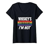 Damen Whiskeys Straight I'm Not LGBT Gay Pride Month Bunte Flagge T-Shirt mit V-Ausschnitt