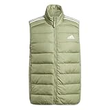 adidas Herren Essentials 3-Stripes Light Down Vest, tent green, M