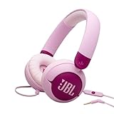 JBL Junior 320, On-Ear-Kopfhörer mit Kabel und eingebautem Mikrofon für Kinder, Safe Sound, niedriger Lautstärke, 12 mm Soft Pad und Sticker-Set, tragbares Design, Lila