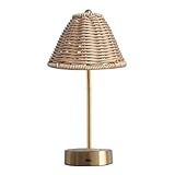 Wiederaufladbare Lampen kabellos – Vintage-Rattan-Licht, tragbar, 3 Ebenen, wiederaufladbar, USB – Nachttischlampe | für Schlafzimmer, Büro, Schlafsaal, Handwerk, Universität, Klavier, Abend, Spiele