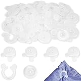 NISENTIA Bettdeckenhalter,24 Paare Bettdecken Clips, Fixierung Bettdecke im Bezug Fixieren, Bettdeckenbezug Klammer, Kunststoff Bettdeckenclips Bettdeckenhalter Gegen Verrutschen Duvet Clips