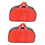 BESTonZON 2 Stück Karton Aufbewahrungstasche Taschen Für Brettspiele Schicke Spielzubehör Gehen Gobang-spieltasche Reiseschach Schachtasche Perlen Boxen Tasche Polyester Rot