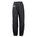 Zorax Motorrad-Regenhose, wasserdicht, für Erwachsene, Herren, Damen, mit reflektierenden Streifen, Tragetasche, Schwarz , XXL