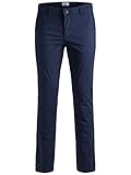 JACK & JONES Herren Marco Bowie SA Stretch Chino Hose - Marine Blazer - 36/32