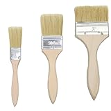 Pinsel Set,3 Stück Holzgriffpinsel,Pinsels lasur Holz,Lasurpinsel Holz,Paint Brush,Pinsel für lackfarbe,geeignet zum Fechten, Dekorieren, Malen(25/45/72mm)