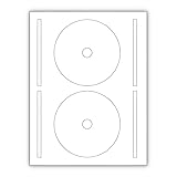 50 Bogen DIN A4 zu je 2 CD/DVD Etiketten Ø 117 = 100 bedruckbare CD/DVD-Etiketten, inkl. Positionierhilfe, mattweiß, selbstklebend. Kompatibel mit allen gängigen Drucksystemen und Softwareprogrammen.