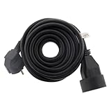 Zenitech- Verlängerung 16A 2P+E HO5VV-F 3G1,5mm² Schwarz 10m
