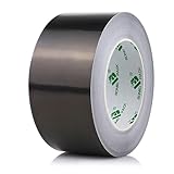 BOMEI PACK Schwarz Aluminium Klebeband 50mm x 50m - hitzebeständiges Isolierklebeband - Alu Klebeband für Dämmung - Alu Tape als Dichtband - selbstklebendes Aluband