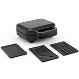 Safecourt Kitchen Tosti-Gerät – 3-in-1 Sandwich Eisen, Waffeleisen und Kontaktgrill – Herausnehmbare PFAS-freie Platten & spülmaschinenfest – Kompakt – schnell warm – Kontaktgrill