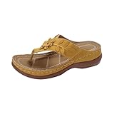 Zehentrenner Sandalen Damen Flip Flops Damen Sommer Hausschuhe Sandalen Keilabsatz Schuhe Orthopädische Schuhe Sommerschuhe Römersandalen Trekkingsandalen Strandschuhe Outdoorsandale Bequeme Leichte