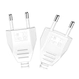 Oblinple 2 Stück Eurostecker Flach 250V 2.5A, Stromstecker Flacher, Schuko Flachstecker Euro Stecker Schukostecker Haushaltsstecker Dekostecker Netzstecker zum Einbau oder Austausch