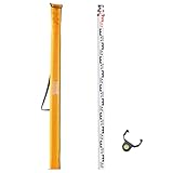 VEVOR Aluminium-Messlatte, 3 m metrische Teleskop-Messlatte, doppelseitige Skala in cm/mm, Nivellierlatte, Vermessungslatte aus Aluminiumlegierung mit Wasserwaage und Tragetasche zum Vermessen