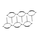 NUOBESTY 6 Stück Auspuffrohr Befestigungszubehör Kaminrohrhalterung Kaminkappe Rohr Kaminstütze Edelstahl Sonnenschutz Rohrschelle Windkanalhalterung Rohrschelle Wand Eisen