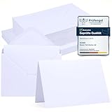 Siumir 50er Set blanko Falt-Karten A6 mit passenden C6 Briefumschlägen, Blanko Falt Karten, Weiß kreative Klappkarten zum Gestalten, Beschriften oder Bedrucken