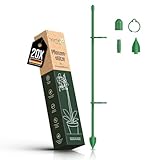 Homez Pflanzenstütze & Rankhilfe – 20er Set inkl. 40 Clips – wiederverwendbar, wetterfest & robust – für Zimmer- & Kletterpflanzen – ideal für Innenbereich, Balkon & kleine Gemüsepflanzen