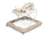 CARETERO - Lauflernhilfe für Babys - Babywalker Nel - ab 6 Monaten mit Lerntafel - Spiel und Lauflernwagen - Laufen Lernen und Entwicklung der Feinmotorik - Spielecenter Laufstuhl Laufhilfe - Braun