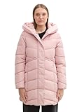 TOM TAILOR Damen Puffer Parka mit Kapuze, 12790 - Taste of Berry, M